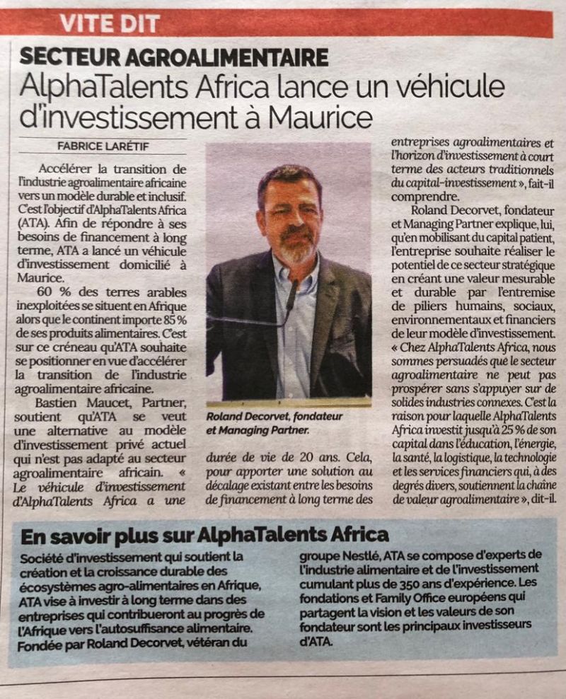 AlphaTalents Africa in Le Defi